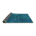 thumbnail image 2 of Ahgly Company Indoor Square Oriental Turquoise Blue Industrial Area Rugs, 5' Square, 2 of 4