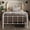 White, variant on Allewie King Size Metal Platform Bed Frame with Victorian Style Wrought Iron-Art Headboard/Footboard, Black