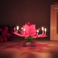 thumbnail image 2 of Yaju Happy Birthday Party Candle Cake Light Musical Lotus Flower Rotating Lamp Decor(2pcs,red), 2 of 2