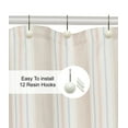 thumbnail image 3 of Mainstays by Becky G. & Alejandra 13-Piece Stripe Fabric Shower Curtain Set, White, 3 of 11