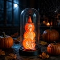 thumbnail image 5 of Feledorashia Halloween Ghost Night Light, Glass Cloche Table Lamp, Mini Ghost Figurine Dome with Warm White Lights, Spooky Halloween Decor for Bedroom Nightstand, Vintage Style Ambient Lighting, 5 of 7
