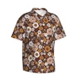 thumbnail image 3 of Xecao Sunflowers print Hawaiian shirt - a stylish short-sleeve button-down for men, perfect for casual beach and tropical outings., 3 of 9