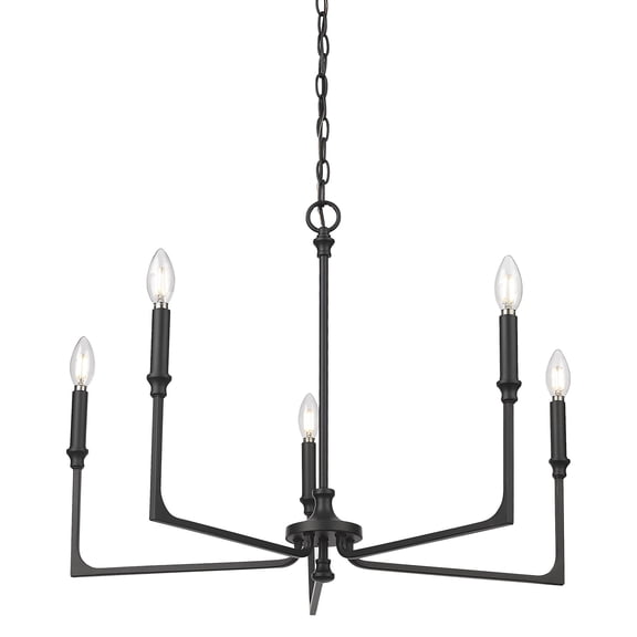 Millennium Lighting 25305 Azara 5 Light 28" Wide Pillar Candle Style Chandelier - Black