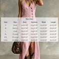 thumbnail image 3 of Women's Casual Summer Dress V Neck Sleeveless Tank Dresses with Asymmetric Button Front Breathable Linen Blend Midi Dress Pink S, 3 of 6