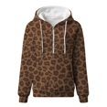 thumbnail image 4 of CONZONE Womens Oversized Hoodies Long Sleeve Zip Up Leopard Hooded Sweatshirts for Women Drawstring Fall Winter Pullover Tops with Pocket, 4 of 4