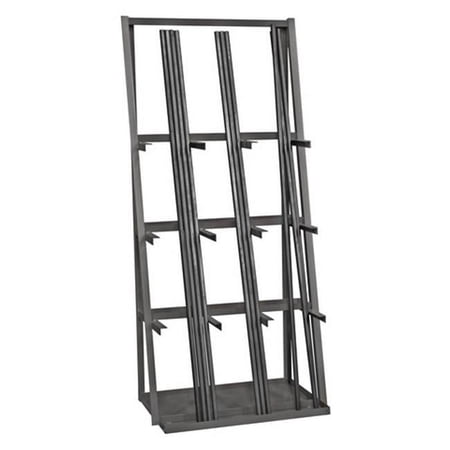 Freestanding Vertical Bar Rack, 24 in D, 39 in W, 3 Shelves, Gray VBR-8436-95