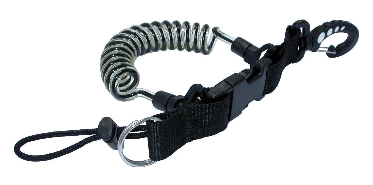 SPLIT RING WRIST COIL/COILED LANYARD HEAVY DUTY COIL 