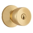 thumbnail image 3 of Brinks, Keyed Entry Doorknob, Tulip Style, Polished Brass Finish, Twin Pack, 3 of 13