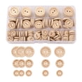 thumbnail image 2 of Botones de hechos , con forma forma forma amor, botones de , para proyectos de manualidades de bricolaje, 2 agujeros, color de natural Hugo Botones de madera hechos a mano, 2 of 10