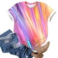 thumbnail image 5 of ALLLIST Womens Tops Summer Crew Neck Short Sleeve T-Shirts Pink Fashion Floral Shirts Clothing for Women, 5 of 5