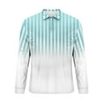 thumbnail image 5 of ZCFZJW Men's Striped Polo Shirt Long Sleeve Quarter Zip Pullover Sweater Casual Golf Shirts Vintage Striped Collar V Neck Tie Dye Graphic Fitness Tees Tops Sky Blue XL, 5 of 5