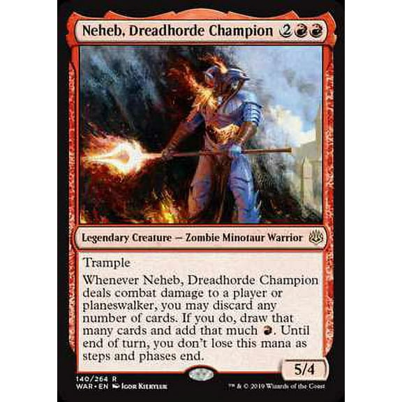 MtG War of the Spark Rare Neheb, Dreadhorde Champion (Foil) #140