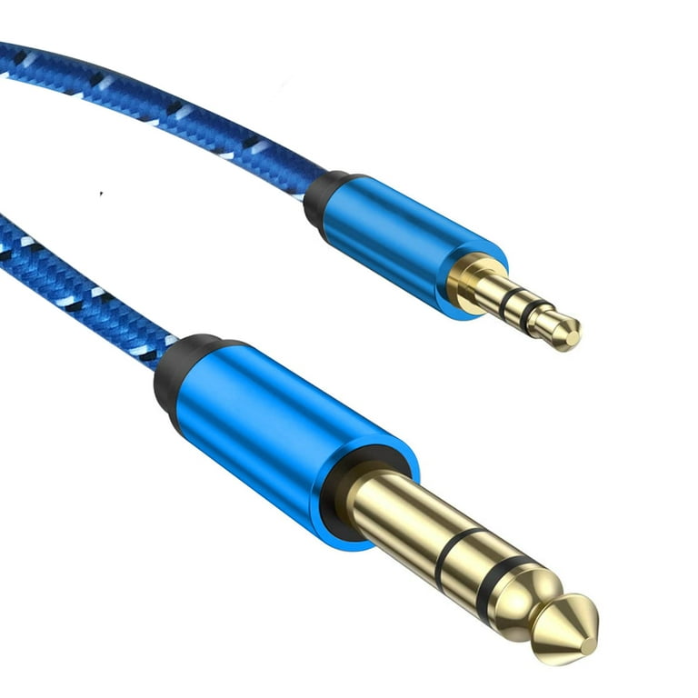 Cable auxiliar Jack mono de 6,35 mm a Conector jack mono de 3,5 mm, 1m