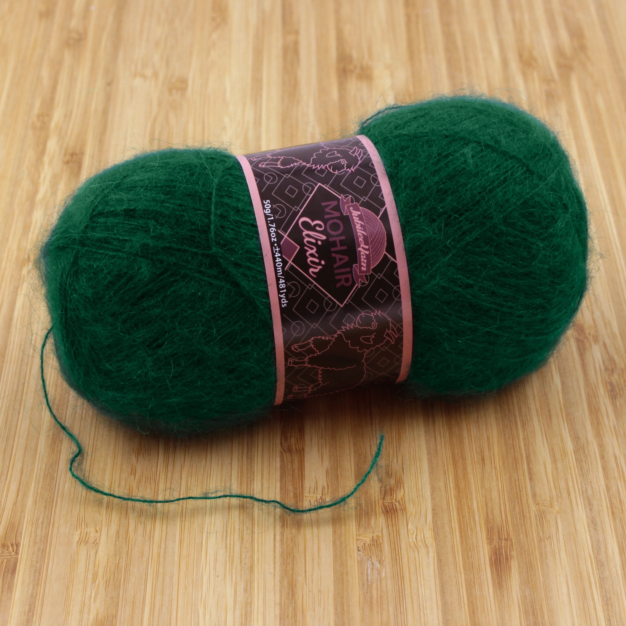 JubileeYarn Mohair Elixir Yarn - 50g/Skein Baby Wool Blend - Forbidden Fruit - 4 Skeins