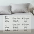 thumbnail image 5 of KASENTEX Ultra Soft Fitted Sheet Set Bedding Sets - Deep Pocket with Pillowcases - Grey King Size, 5 of 6