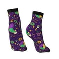 thumbnail image 4 of Bingfone Mardi Gras And Donuts Design Patterned Men'S Women'S Casual Cotton Socks, 4 of 9