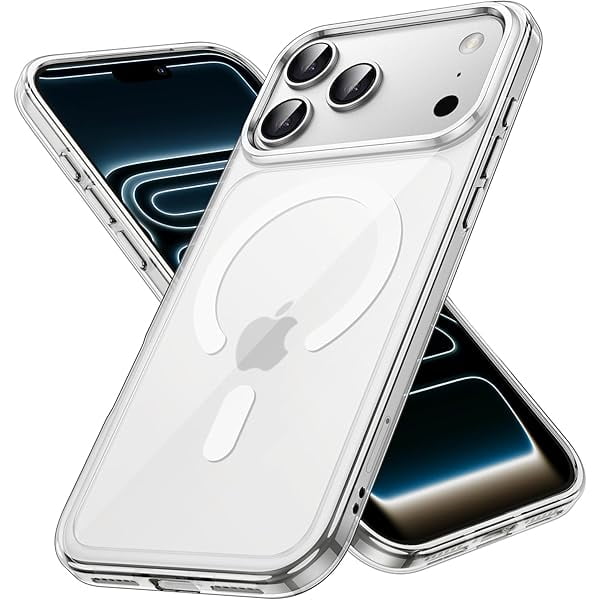 wonima11 JETech Magnetic Case for iPhone 17 Pro Max 6.9-Inch Compatible with MagSafe, Shockproof Phone Bumper Cover, Anti-Scratch Clear Back (Clear)