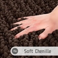 thumbnail image 2 of Bath Rug Mat, 32 x 20, Soft Shaggy Chenille Bathroom Rugs, Large Size, Super Absorbent & Thick, Non-Slip, Machine Washable Bathroom mat, Bath Mats for Bathroom, Tub & Shower, Brown, 2 of 6
