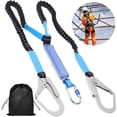 thumbnail image 1 of Cordón de seguridad, arnés de seguridad con ganchos dobles de 35,4 a 55 pulgadas, cordón amortiguador de impactos de alta resistencia, cinturón de seguridad de protección contra caídas para trabajos a, 1 of 7