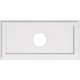 thumbnail image 2 of Ekena Millwork CMP34X17RE-06000 6 in. ID x 11.75 in. Rectangle Architectural Grade Médaillon de Plafond Contemporain PVC, 2 of 4