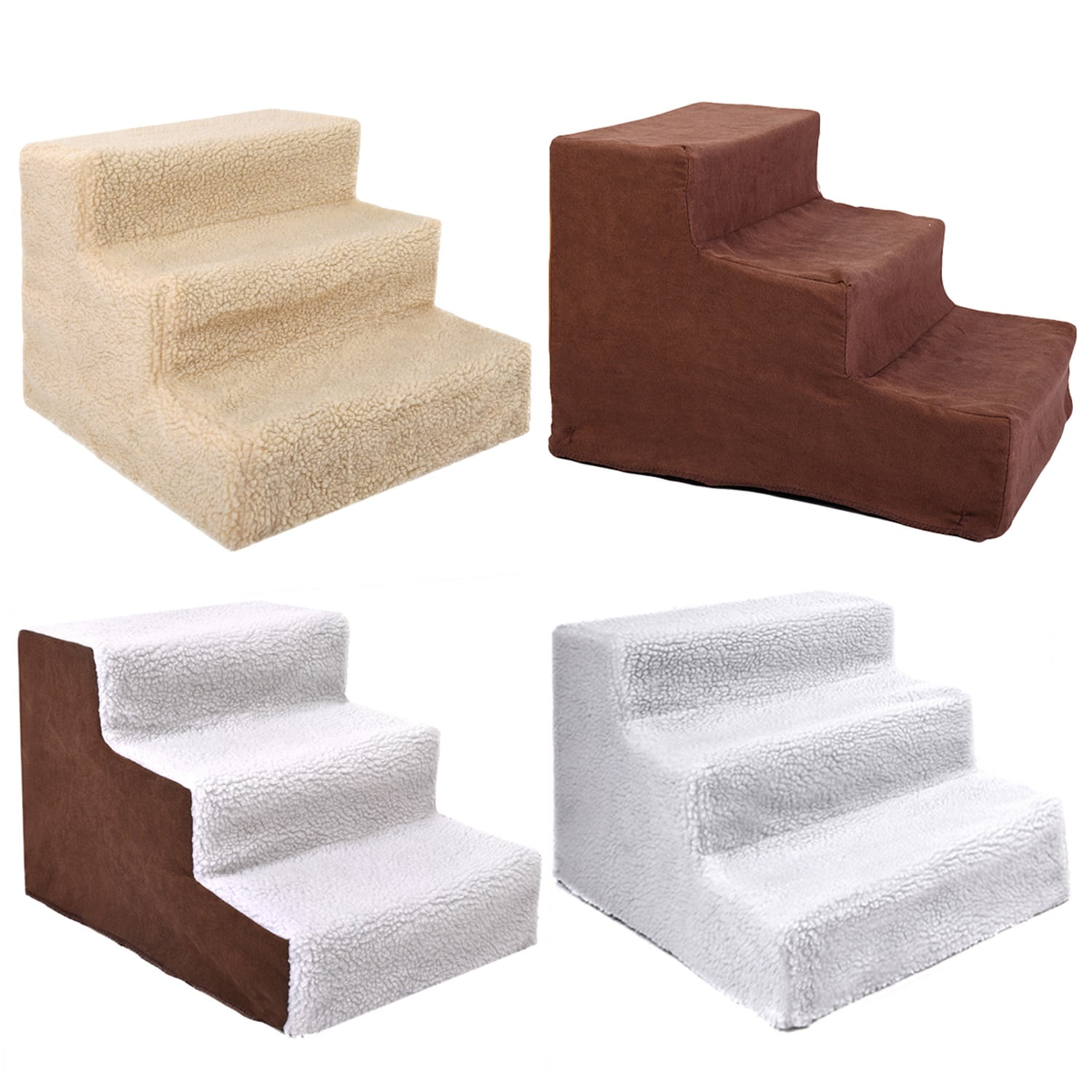 Pefilos 11.7 Inch Dog Stairs and Steps for Small Dogs Cats,Non-Slip 3 Tiers Plastic Dog Ramp/Ladder, Best for Small Animals,Doggy,Kitty, White Pefilos 11.7 Inch Dog Stairs and Steps for Small Dogs Cats,Non-Slip 3 Tiers Plastic Dog Ramp/Ladder, Best for Small Animals,Doggy,Kitty, White