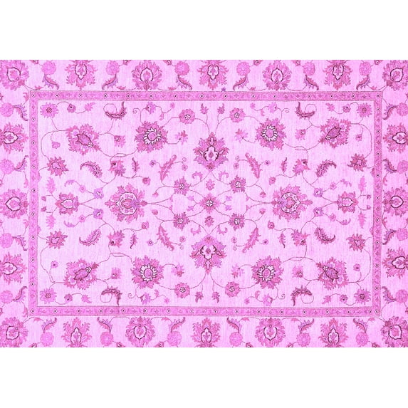 Ahgly Company Indoor Rectangle Oriental Purple Traditional Area Rugs, 2' x 5'