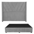 thumbnail image 1 of Recámara King Size Aurora Gris Duk con Cabecera + Box Base Cama, 1 of 8