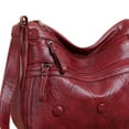 thumbnail image 5 of High Quality Women Shoulder Bag Soft PU Leather Adjustable Shoulder Strap Travel Purse Medium Handbag Simple Casual Lightweight Red, 5 of 8