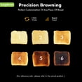 thumbnail image 2 of LONGDEEM 4 Slice Toaster Wide Slots Dual Controls - 6 Browning Options High Lift Lever - White, 2 of 7
