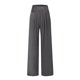 thumbnail image 4 of pantalones de pierna ancha de lino de algodón de verano mujer pantalón palazzo suelto bolsillo cintura elástica botón pantalones casuales gris / xl, 4 of 4