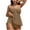 Khaki-04, variant on DISKEBUISS Swimsuit for Women Plus Size Padded Halter Bathing Suit with Briefs Two-Piece Sets S-XXL