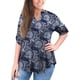 thumbnail image 2 of Tops de mujer Camisas de manga 3/4 con vuelta Blusas de cuello en V de talla grande Blusas tipo túnica, 2 of 4