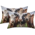thumbnail image 2 of GZHJMY Satin Pillowcase for Hair and Skin, Funny Cows Cooling Pillow Case with Envelope Closure Soft Breathable Silk Satin Pillow Cover for Sleeping Standard Size 26x20 in Home Decor, 2 of 7
