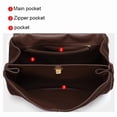thumbnail image 2 of Genuine Leather Hobo Bag, Women's Suede Flap Underarm Shoulder Crossbody Purse, 2 of 8
