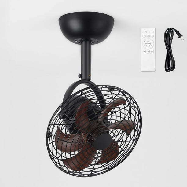 Ventilador de pared LEDIARY, control remoto de 10 pulgadas, 6 velocidades, ajustable