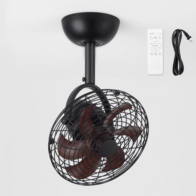 Ventilador de pared LEDIARY, control remoto de 10 pulgadas, 6 velocidades, ajustable