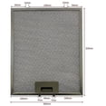 thumbnail image 4 of 3 filtros de grasa metálicos universales para campana extractora Belling de 320 x 260 mm, 4 of 5