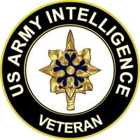 8 Inch U.S. Army Veteran Intelligence Sticker Decal