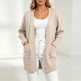 thumbnail image 6 of QGJZVUNL Long Cardigans for Women with Pockets Fall Winter Knitted Long Sleeve Sweaters Coats Size XL, 6 of 7