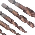 thumbnail image 3 of 6pcs Titanium Plated Tap Drill Bit Set M3 M4 M5 M6 M8 M10 Hex Shank Drilling Tool for Steel, 3 of 3