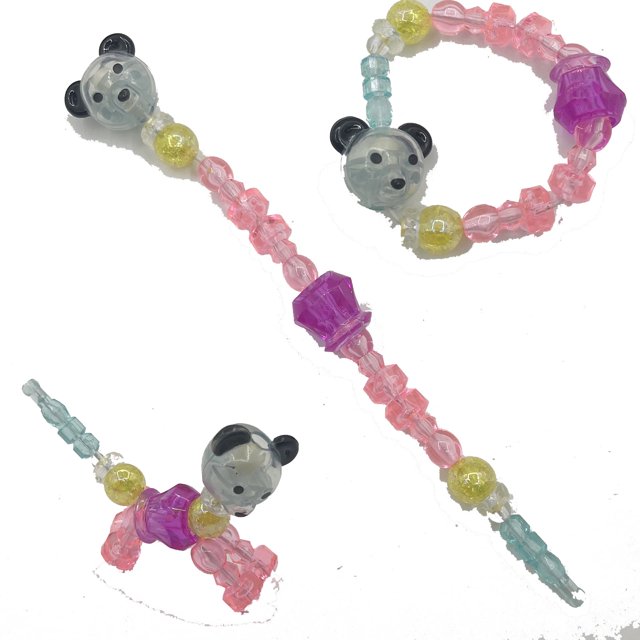 Pulsera de Dijes de Animales Transformable – Pulsera de Cuentas Reconfigurable Que Se Convierte en Unicornios, Ratón y Más – Colores Pastel Surtidos