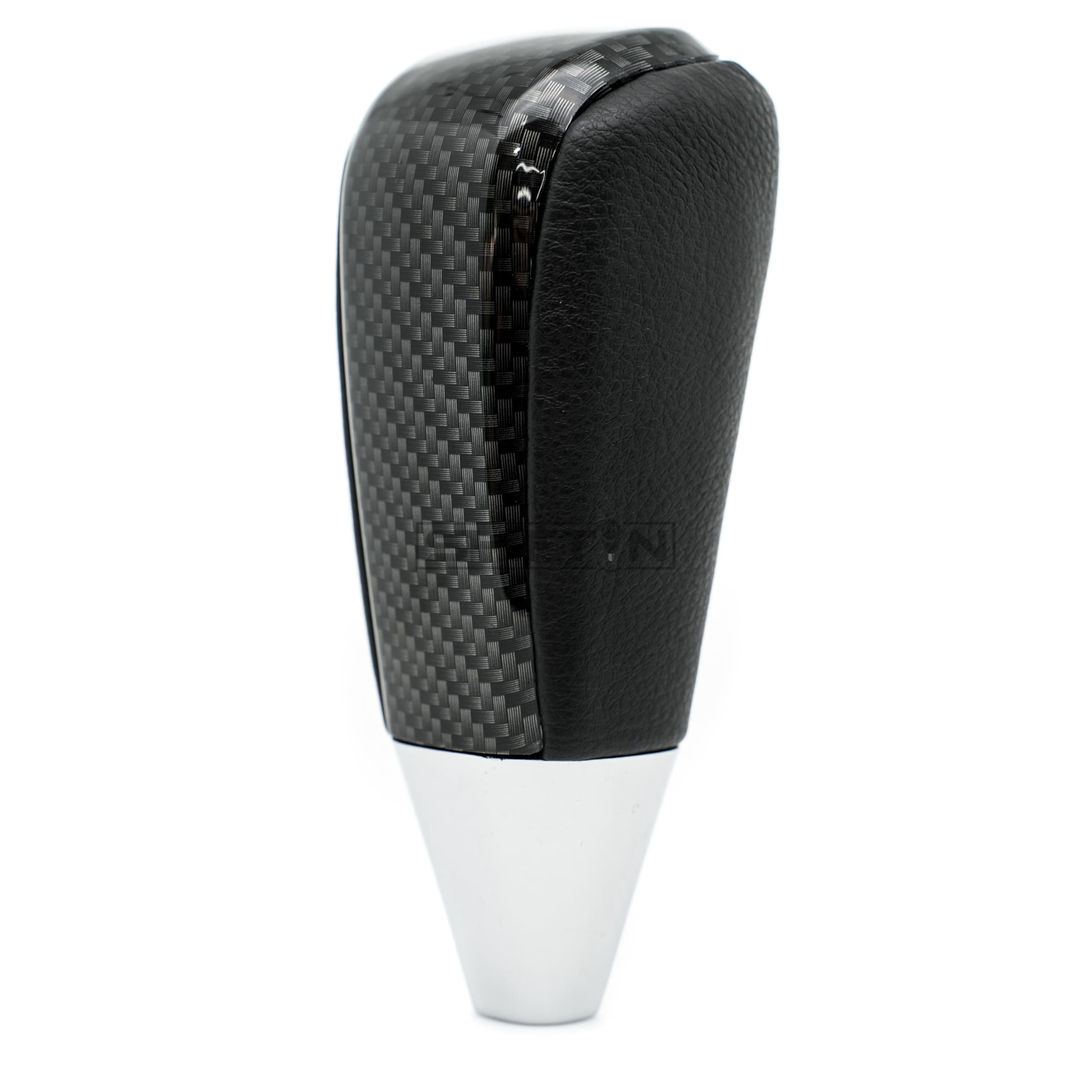 SHIFTIN Leather and Carbon Fiber Gear Shift Knob for Toyota Land Cruiser 4Runner Sequoia Tundra and Lexus (Black Leather / Carbon Fiber Pattern)