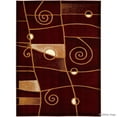 thumbnail image 3 of Allstar Rugs Allstar Combo Modern and Chic Swirl Design Rug Chocolate 5' 2"x7' 1" 5' x 8', 3 of 5