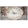 thumbnail image 1 of DesignArt Spanish Wooden Country Carriage Wheel Large Wall Clock, 1 of 2