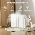 thumbnail image 2 of BREEZEHEAT  1500W aluminum space heater  Electric Wall/Freestanding Radiator/LED Display, Adjustable Thermostat, Timer & Safety Protection for Indoor Use in Living Room/Bedroom, 2 of 8