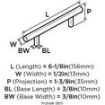 thumbnail image 3 of Tirettes 3-3/4 Po (96 mm) Centre-à-Centre en Acier Inoxydable, 3 of 9