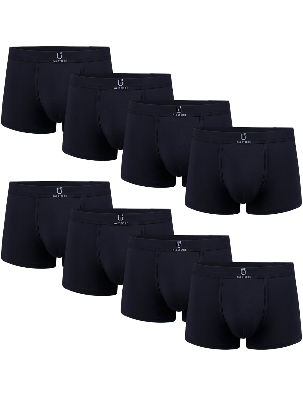 Glestore Men's 5 Boxer Shorts Elasticated Waist Breathable Underwear Grey Large