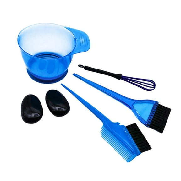 DUAIU Hair Dye Coloring Kit 5Pcs - Hair Dye Bowl, Hair Dye Brush, Hair Dye Comb, Ear Cover, Mixer, Hair Dying Accessory Kit for Salon & Home Hair Coloring (Black)