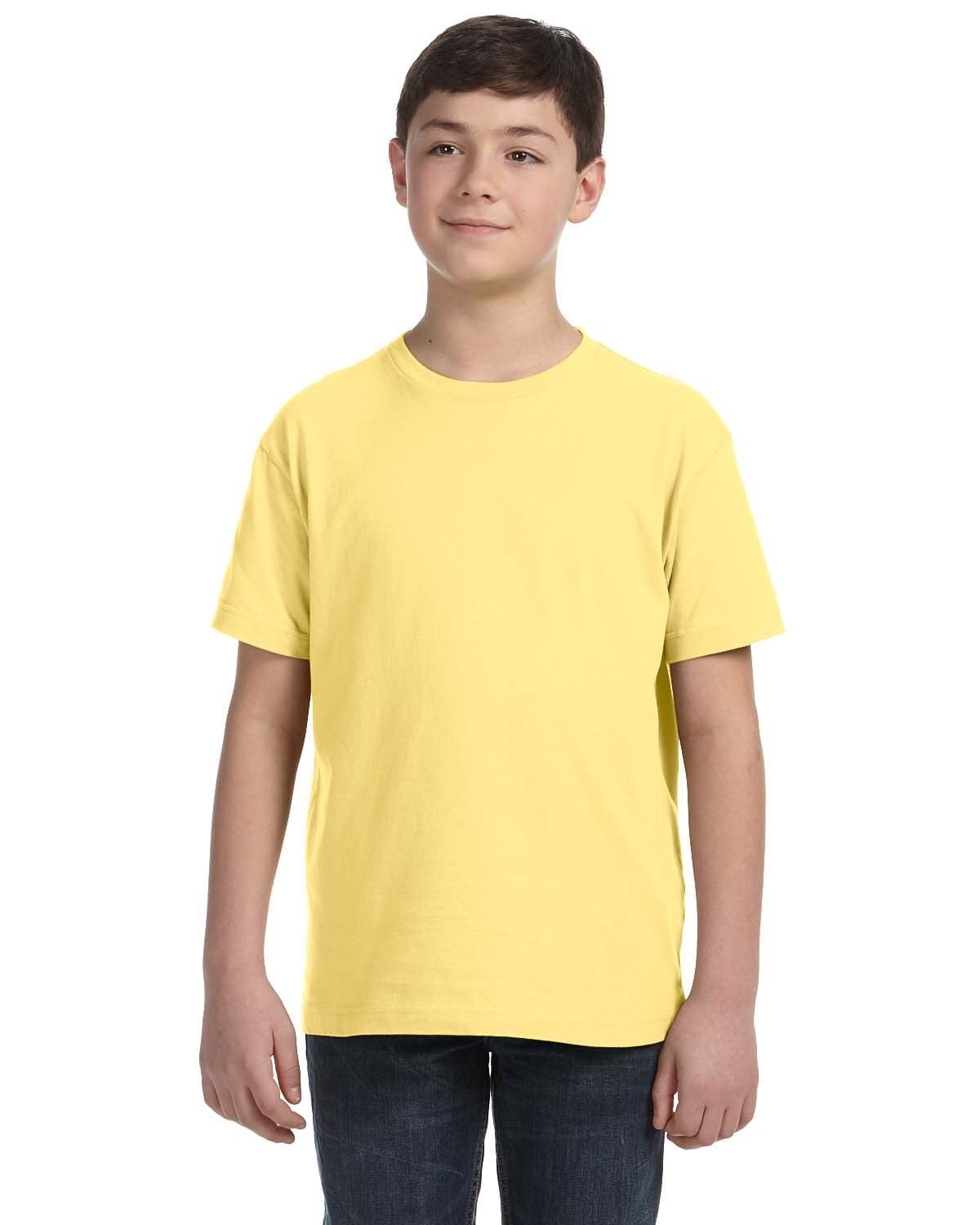 Aquaguard Boys 3-Pack T-Shirt Crew Neck Short Sleeve 100% Cotton Tee, Size: 4-14 - XS - Butter