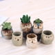 thumbnail image 5 of Maceta de cerámica con forma de búho y dibujos animados para jardinería en casa, con personalidad creativa, 5 of 5